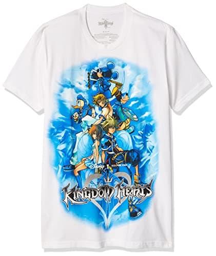 Image of Spider-Man Men's Mickey Mouse, Donald Duck, Kingdom Hearts Game T-Shirt, White, XXXL