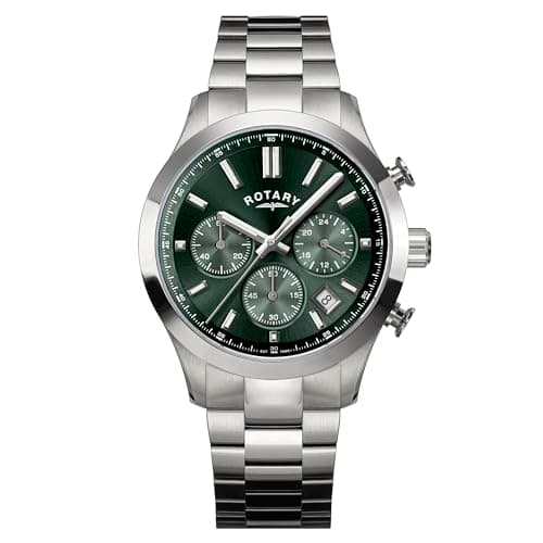Image of Rotary Men's Heritage Chronograph Stainless Steel Bracelet Watch