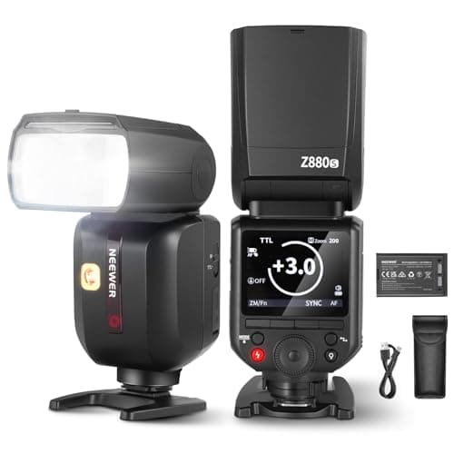 Image of NEEWER Z880-S 2.4G 76Ws TTL Camera Flash Speedlite Compatible with Sony, Compatible with Godox, Upgraded UI Adjustable Modeling Lamp TTL/M Quick Switch TCM Key 1/8000s HSS 3000mAh 600 Full Power Flash