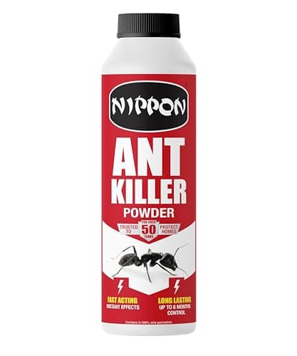 Image of Nippon Ant Killer Powder, Up To 6 Months Control, Indoor And Outdoor Use, Fast Acting, Kills On Contact, Suitable For Cockroaches, Beetles, Earwigs, Silverfish And Woodlice - 150G