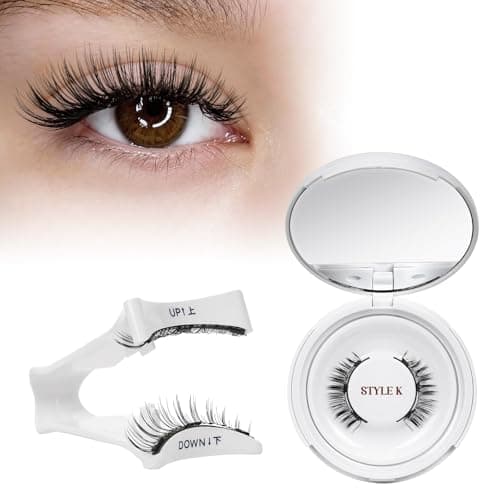 Image of QUEWEL Magnetic-Eyelashes Natural Look, 1 Pair Reusable Magnetic-Lashes Kit with Applicator, No Glue Needed Eyelashes Magnetics, Easy to Wear with Instructions(K9)
