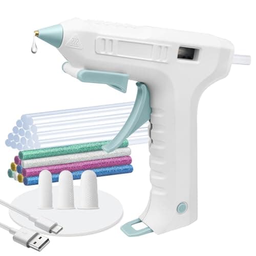 Image of Lytool Cordless Glue Gun Hot Rapid 15s Preheat 2600mAh 25pcs Glue Sticks & Silicone Pad & Finger Protectors for DIY Art Craft Gift Festival Decoration Home Repairs