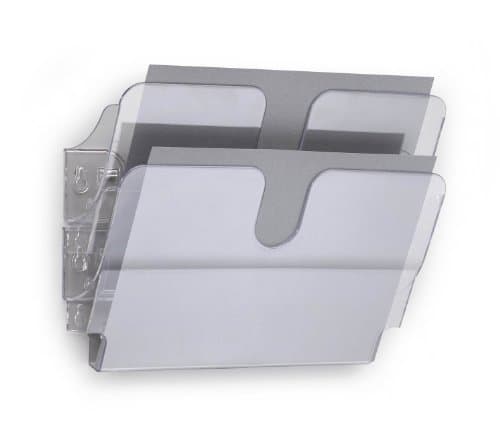 Image of Durable FlexiPlus 2 1709014400 Literature Holder with 2 Compartments A4 Landscape - Transparent