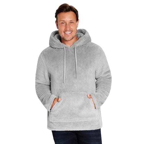 Image of CityComfort Mens Hoodies - Super Soft Fluffy Hoodie Pullover for Men and Teenagers - M-3XL Fleece Lounge Wear - Gifts for Him (Grey, 3XL)