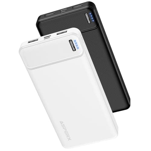 Image of AsperX Power Bank [2 Pack] 15000mAh Charging Banks USB-C Input and Output PowerBanks, 5V/3A Fast Charging Phone Battery Pack Portable Charger for iPhone 16 15 Samsung S22 Xiaomi Huawei iPad