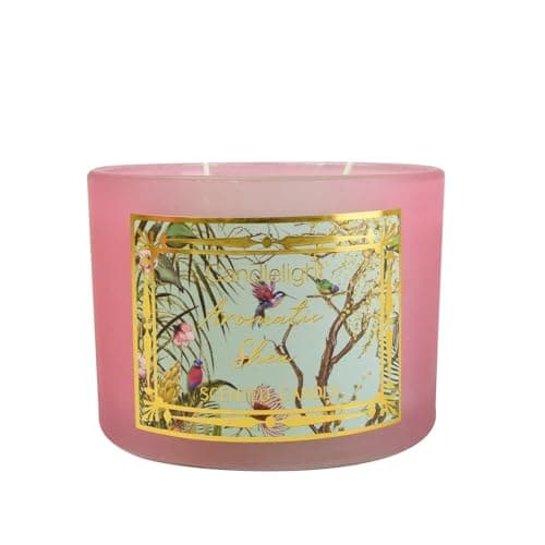 Image of CANDLELIGHT 636495 Chinoiserie 2 Wick Wax Filled Candle Pot Aromatic Shea Scent 380g