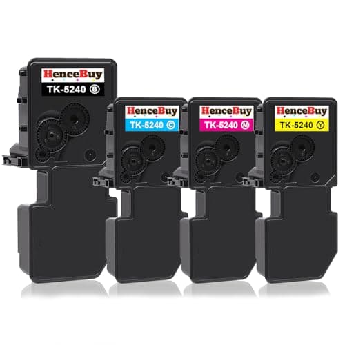 Image of HenceBuy TK-5240 Toner Cartridges for Kyocera TK5240 TK-5240K TK-5240C TK-5240M TK-5240Y Replacement for Kyocera ECOSYS M5526cdw M5526cdn M5526 P5026cdw P5026cdn Printer (Black Cyan Magenta Yellow)