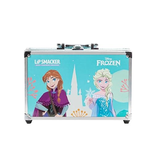 Image of Lip Smacker Frozen Traincase for Kids, 40+ Pieces Makeup Giftset Including Colorful Make-up for Face, Lips and Nails, Hair and Makeup Accessories are Included for your Kids' Princess Look (1510689E)