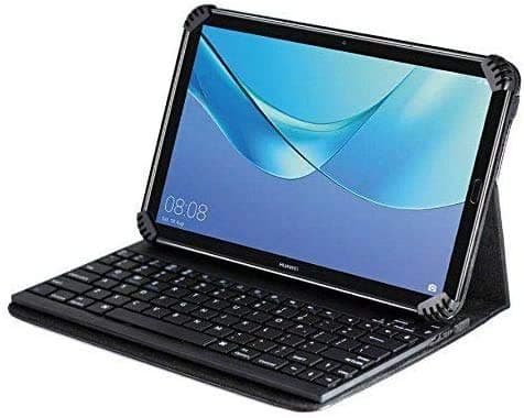 Image of Navitech Folding Leather Folio Case & Stand With Bluetooth Keybord - Compatible With The HUAWEI MediaPad T3 10 9.6"