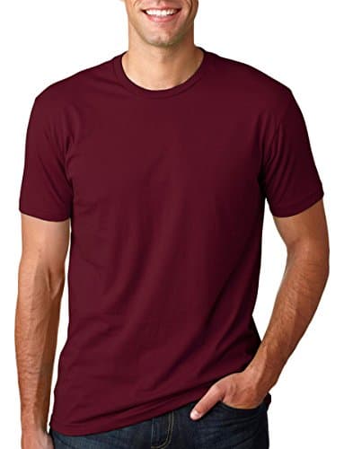 Image of Next Level Mens Cotton Crew - WHITE - XS - (Style # 3600 - Original Label) - Red -