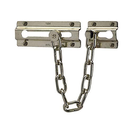 Image of Yale P-1037-CH Door Chain, 6inch/15cm chain length, Polished Chrome Finish, Standard Security, Visi Packed, suitable for Wooden doors