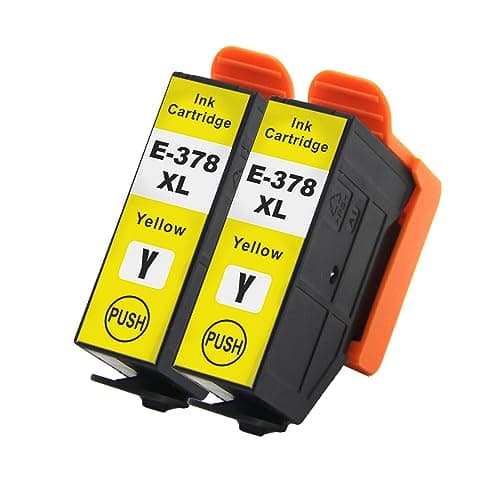 Image of Go Inks Yellow E-378XLY Compatible Ink Cartridge for use with Epson Expression Photo Printers (Pack of 2)