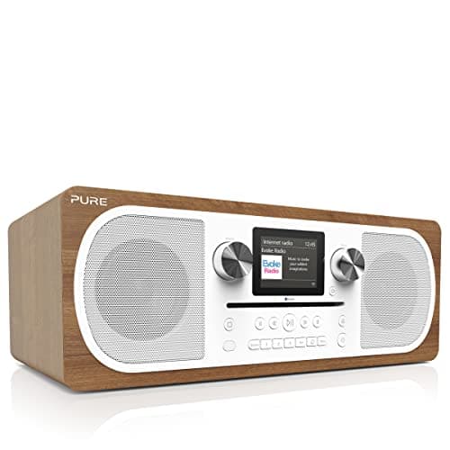 Image of Pure Evoke C-F6 All-in-One Stereo DAB/DAB+/FM Digital Radio and Internet Radio – Internet/DAB Radio with CD Player, Bluetooth Music Streaming and Spotify Connect - Walnut