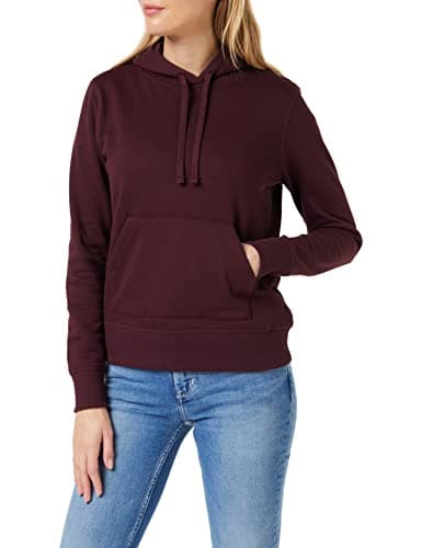 Image of Amazon Essentials Women's Regular-Fit Fleece Pullover Hoodie (Available in Plus Size), Burgundy, M