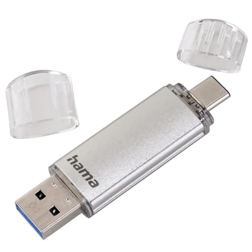 Image of Hama 181075 |"C-Laeta" FlashPen, USB-C USB 3.1/3.0, 256GB, 70 MB/s, silver