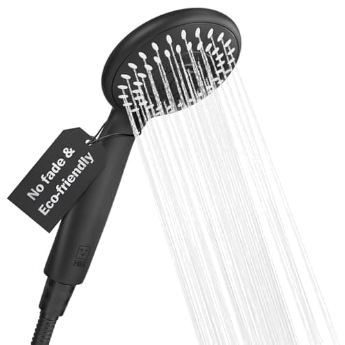 Image of H&S Adjustable Power Shower Head - Universal High Pressure Shower Head - 5 Different Spray Mode Showerheads - Powerful Chrome Replacement - Choose from Mist Turbo Massage Rain