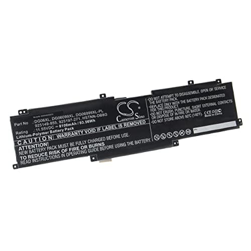 Image of vhbw Battery compatible with HP Omen X 17-AP031TX, X 17-AP031NG, X 17-AP030TX, X 17-ap032ng Laptop (8100 mAh, 11.55 V, Li-polymer)