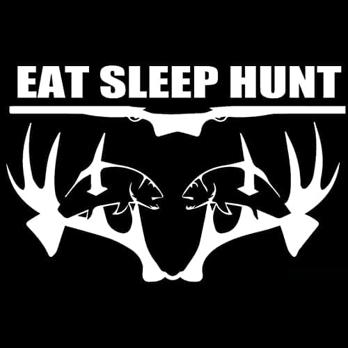 Image of SCSHY Car Sticker 29.2Cm*18.6Cm Eat Sleep Hunt Funny Vinyl Decal Sticker Car Styling Accessories Motorcycle Car Stickers Black Sliver
