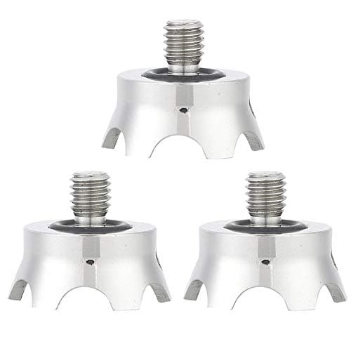 Image of 3 Pcs Stainless Steel Tripod Spike Adapter for Camera Tripods & Monopods with 3/8 Inch Interface Non-Slip Feet Mount Compatible with Gitzo