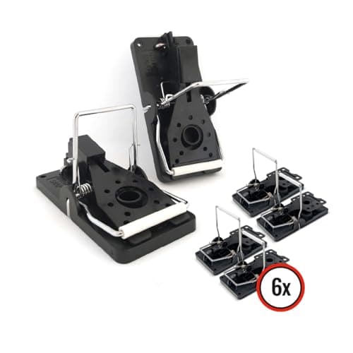 Image of Pest-Stop QuickSnap Mouse Trap - Traps for Indoors - Durable Reusable Snap Traps - Mouse Trap for Rodent Control - Mouse Traps for Home and Office - Pack of 6