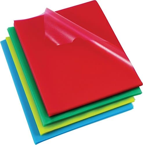 Image of Rexel Quality A4 Document Folder, Assorted Colours, Embossed, 115mic, Cut Flush, Pack of 100, 12216AS