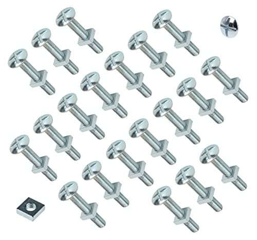 Image of TERF® M5 X 30mm Roofing Bolt with Square Nut M5 (5mm) X 30mm Cross Slotted Mushroom Head with Square Nut - Pack of 20
