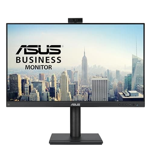 Image of ASUS 27” 1080P Video Conferencing Monitor (BE279QFK) - Full HD, IPS, 100Hz, Frameless, Built-in Webcam, Mic Array, Speaker, Height Adjustable, Ergonomic Design, Eye Care, Wall Mountable, 3 yr warranty