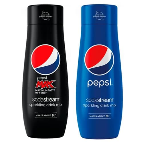 Image of Sodastream Sparkling Drink Mix Pepsi Max (440 ml) and Pepsi (440 ml)