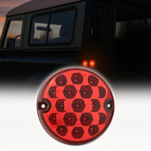 Image of Dun-Bri DBG Valueline 95 95mm Round LED Signal Lights 12V/24V Stop/Tail Indicator Reverse Rear Fog Suitable for Trailers, Truck, Lorry, Caravan, Van or Horsebox Stop/Tail Red