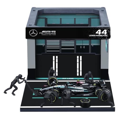 Image of 1:43 F1 MERCEDES AMG W15 2024 PIT PASS DIORAMA HAMILTON