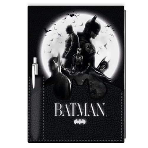Image of Batman A5 Premium Notebook & Pen Set – Official DC Comics Batman Notebook and Pen Set, Design Featuring Iconic Batman Logo, Perfect for Writing, Journaling, Gifting, Ideal for DC Fans