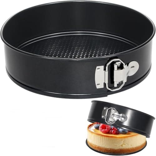 Image of Hoskitpur 8 inch Non-Stick Spring Form Cake Tin, 20cm Round Cake Pan with Loose Base for Easy Release