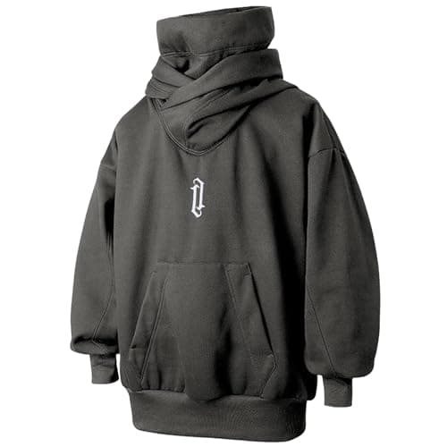 Image of HISITOSA Men's Long Sleeve Fleece Hoodie Lightweight Tech Wear Soft Cotton Pullover Unisex Casual Hooded Sweatshirts (Grey,3XL)