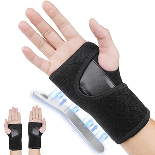 Image of ACWOO Wrist Support Splint Brace, Adjustable Wrist Strap Carpal Tunnel Compression Splint Relieves Wrist Pain, Sprains, Tendonitis and Joint Pain, Breathable Wrist Brace Provides Wrist Support (Right)