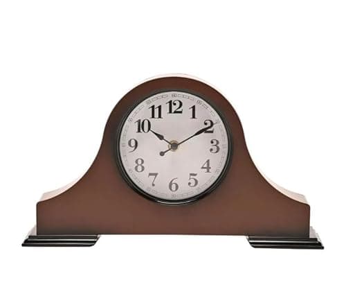 Image of Widdop & Co Hometime Mantel Clock 36cm - Brown - W3016