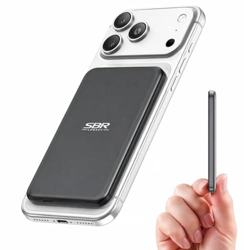 Image of 5000mAh Ultra-Slim Magnetic Wireless Power Bank, Portable Charger with Fast Charging and USB-C Support, Compact Battery Pack Compatible with iPhone 17/16/15/14/13/12 Series