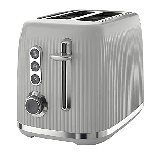 Image of Breville Bold 2 Slice Toaster with High-Lift & Wide Slots | Grey & Silver Chrome [VTR002]