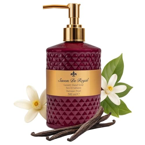 Image of Savon De Royal Baroque Pearl Liquid Hand Soap- Liquid Hand Wash, Multi-Purpose Liquid Soap in Pump Dispenser, 500 ml (16.9 fl oz) Pack of 1, 6, or 12