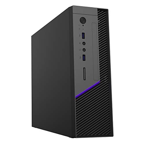 Image of CiT MTX-008B Mini-ITX Office PC Case with 300W Power Supply – Slim ODD Bay - 80mm Front Fan - 2 x USB 3.0, Business Workstation Case | Black