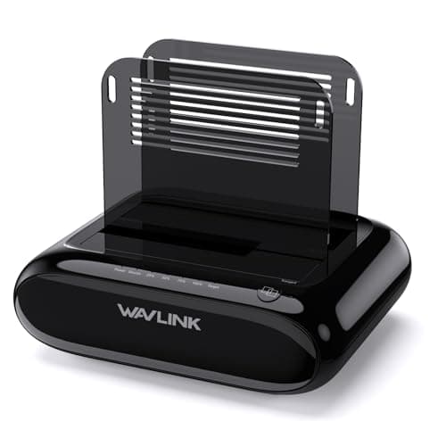 Image of Wavlink Dual Bay External Hard Drive Docking Station Support 2x20TB, USB 3.0 to SATA I/II/III for 2.5 or 3.5in HDD, SSD with Offline Clone Function, supports UASP SATA 5Gbps