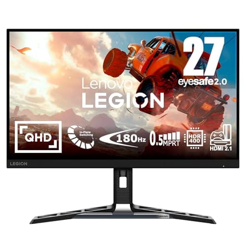 Image of Lenovo Legion R27qe 27 inch Gaming Monitor | QHD, 1440p, 180Hz, IPS, 0.5ms, HDMI, DP | AMD Freesync | PS5, Xbox, PC screen