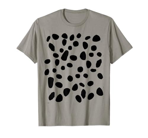 Image of spotted white with black polka dots Dalmatian T-Shirt
