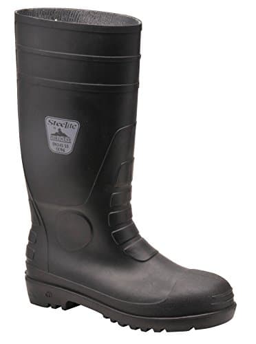 Image of Portwest Classic Safety Wellington S4, Size: 38, Colour: Black, FW94BKR38