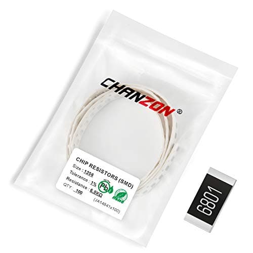 Image of Chanzon 100pcs 1206 SMD Resistor 6.8K Ω ohm 6k8 1/4W 0.25W ±1% Tolerance Thick Film 6.8KR SMT Chip Resistors Rohs Certificated
