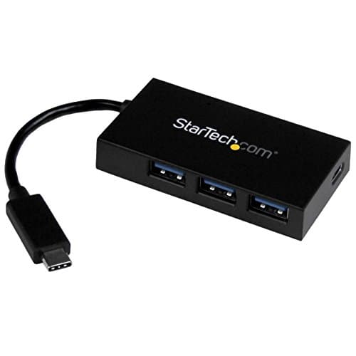 Image of StarTech.com HB30C3A1CFS USB C Hub, 4 Port USB-C to USB-A (3x) and USB-C (1x) with Power Adapter, USB Type C Hub, Port Expander