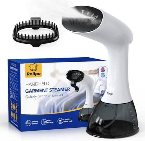 Image of Rolipo Clothes Steamer, Handheld Garment Steamer for Clothes, 30g/min Powerful Steam, 400ml Water Tank, 2.1m Cord, Portable Steamer for Home, Travel and Office