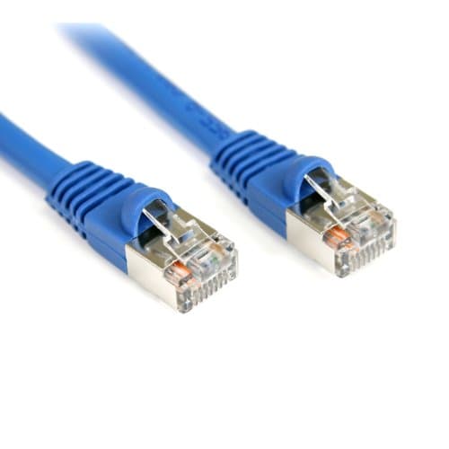 Image of StarTech.com 25 ft Cat5e Blue Snagless Shielded RJ45 F/UTP Cat 5e Patch Cable - 25ft Patch Cord (S45PATCH25BL)