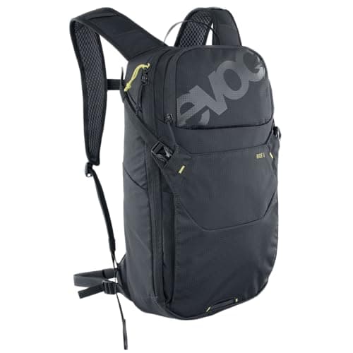 Image of EVOC RIDE 8 Bike backpack for trails and other activities (clever pocket management, ventilated with AIR-PAD back padding), Black