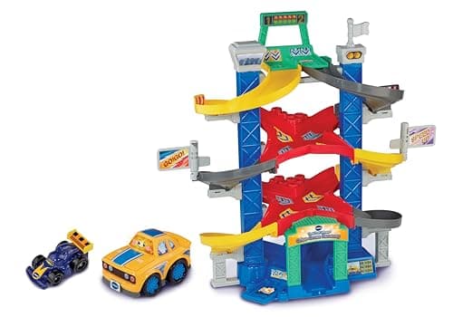 Image of VTech Toot-Toot Drivers Criss-Cross Raceway, Toy Car Playset with 2 Vehicles Included, 3 Exciting Crash Zones, Songs & Fun Phrases, Interactive Toddler Toy 12 Months, 2, 3, 4 +, English Version