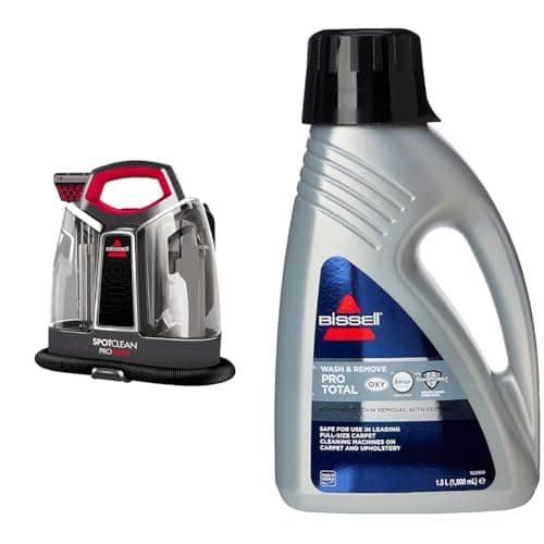 Image of Bundle of BISSELL SpotClean ProHeat Carpet Cleaner + BISSELL Wash & Remove Pro Total Cleaning Solution 1.5 L (36981 & 2212E)